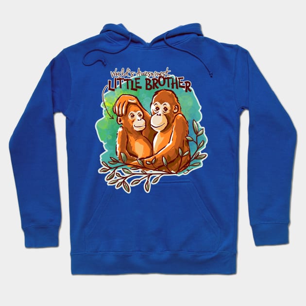 World's Awesomest Little Brother Hoodie by ElephantShoe